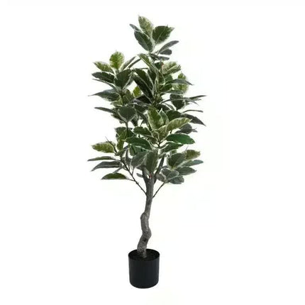 Artificial Bushy Variegated Ficus Tree (Rubber Tree) 120cm.