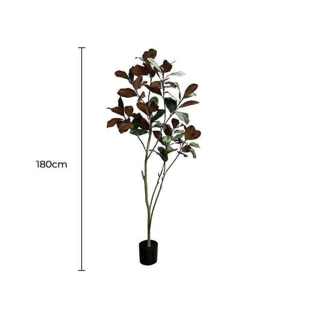 Potted Artificial 180cm Magnolia Tree.