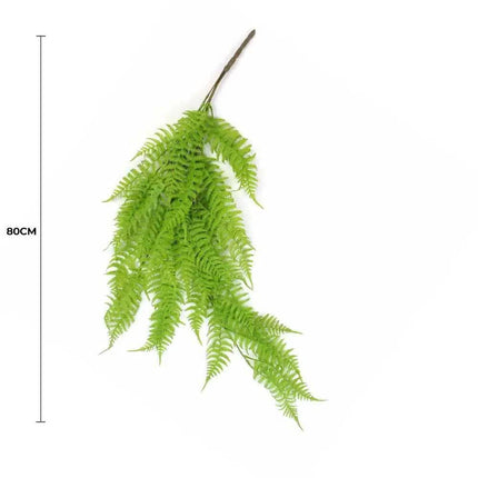 Hanging Fresh Green Boston Fern UV Resistant 80cm.