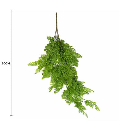 Hanging Native Green Dense Maiden Hair Fern Bush UV Resistant 80cm.