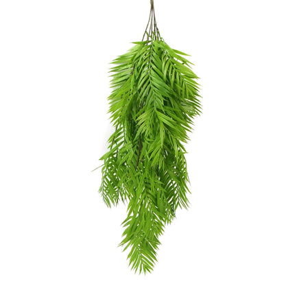Hanging Fresh Green Bamboo Leaf Fern UV Resistant 80cm.