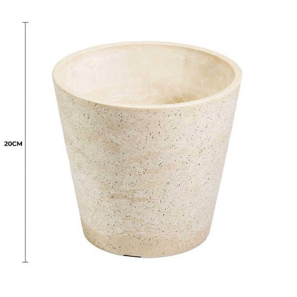 Imitation Stone (White / Cream) Pot 20cm.