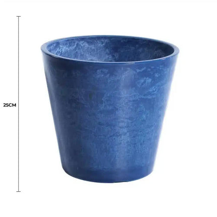 Glossy Blue Garden Pot 25cm.