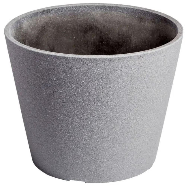 Rendered Grey Planter Pot 25cm.