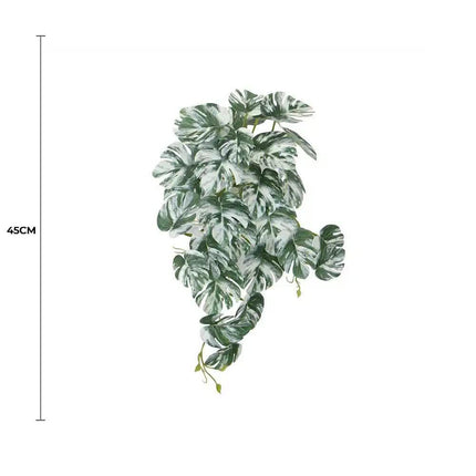 Artificial White & Green Monstera Albo Variegata 45cm.