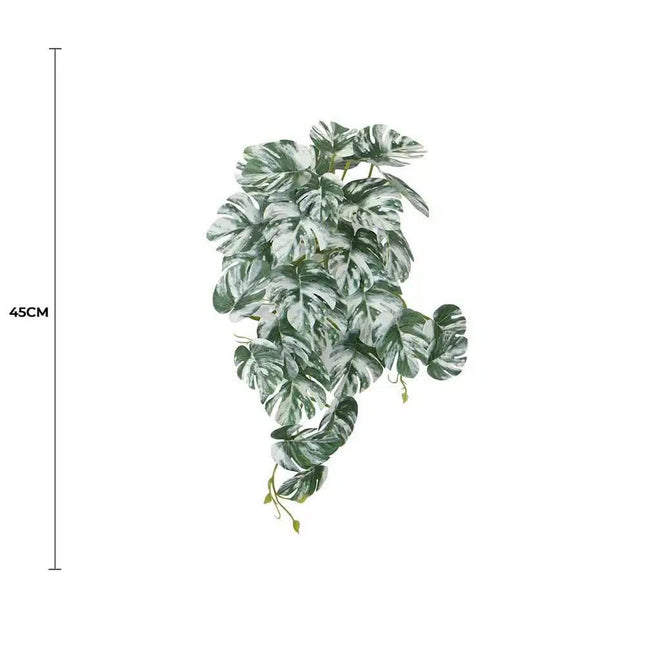 Artificial White & Green Monstera Albo Variegata 45cm.