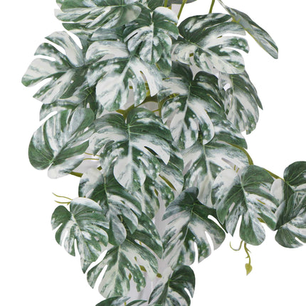 Artificial White & Green Monstera Albo Variegata 45cm.