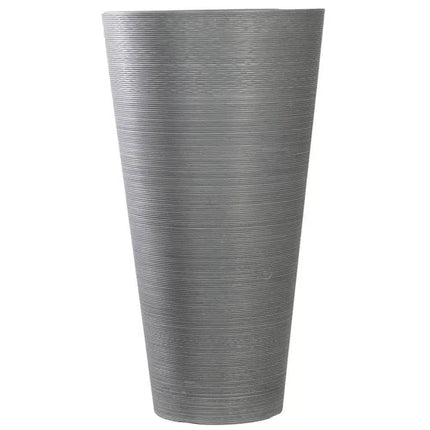 Decorative Large Modern Grey Round Planter 71cm.
