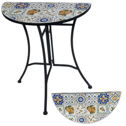 Zen Enclave Outdoor Half Round Table 60x69cm.