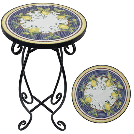 Molto Bene Lemon Mosaic Side Table 50cm.
