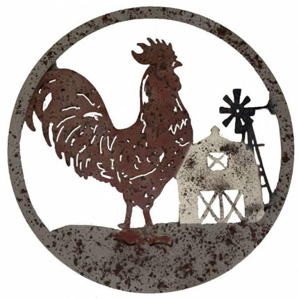 Rooster Metal Wall Art 72cm.