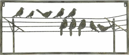 Bird On Wire Metal Wall Art 85cm.