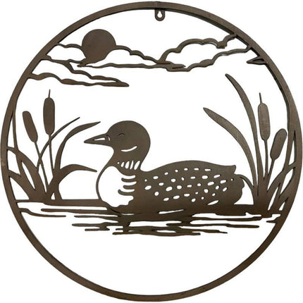 Round Duck Metal Wall Art 44x46cm.