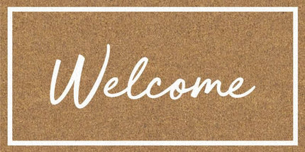 Welcome Cursive Doormat 90x45cm.