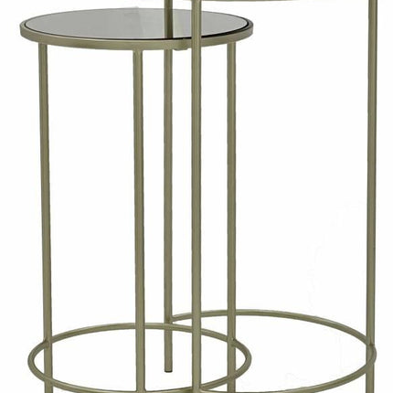 Set 2 Sally Glass Side Table 65cm.