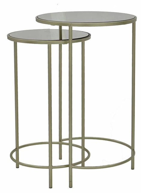 Set 2 Sally Glass Side Table 65cm.