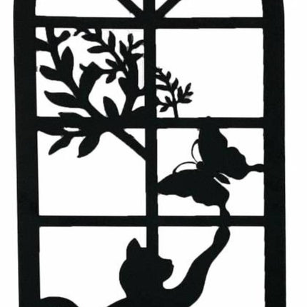 Cat Chasing Butterfly Wall Art 56cm.