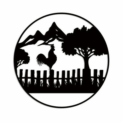 Farm Fence Wall Art 99x99cm.