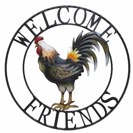 Rooster Metal Wall Art 71x71cm.