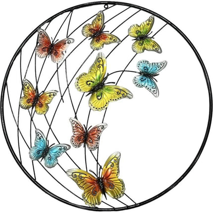 Decorative Butterfly Metal Wall Art 61x61cm.