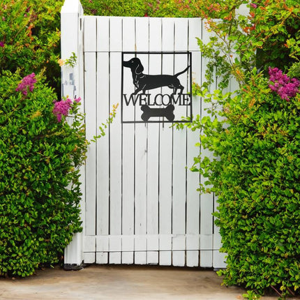 Welcome Dachshund Wall Art 40cm.
