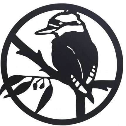 Round Kookaburra Metal Wall Art 60cm.