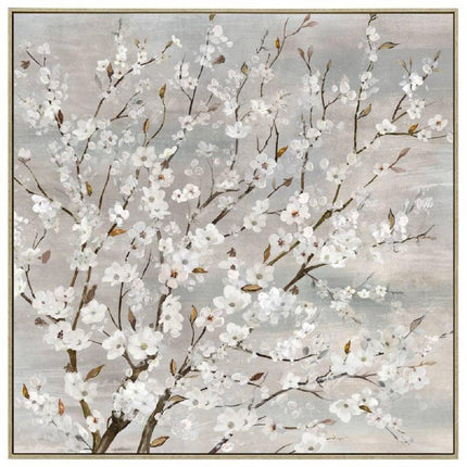 Wood Framed Blossom Canvas Wall Art 80cm.
