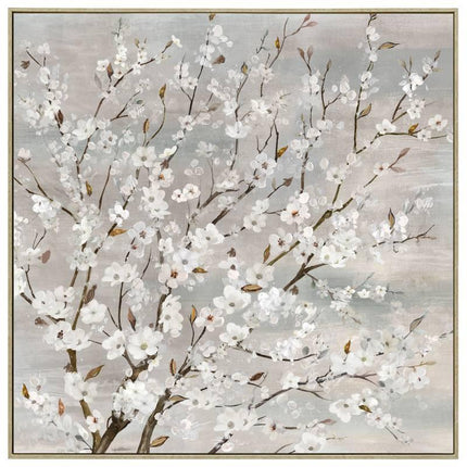 Wood Framed Blossom Canvas Wall Art 80cm.