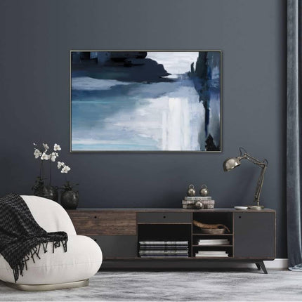 Baby Blue Framed Canvas 120x80cm.