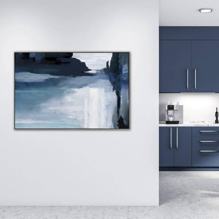 Baby Blue Framed Canvas 120x80cm.