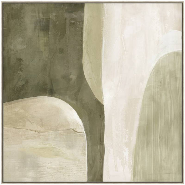 Green Abstract Framed Artwork 80cm.
