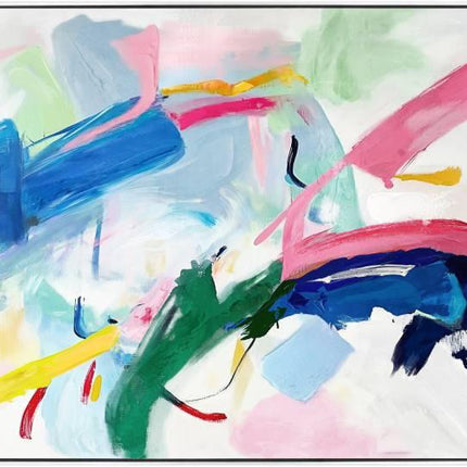 Too Much Fun Framed Artwork 120x80cm.