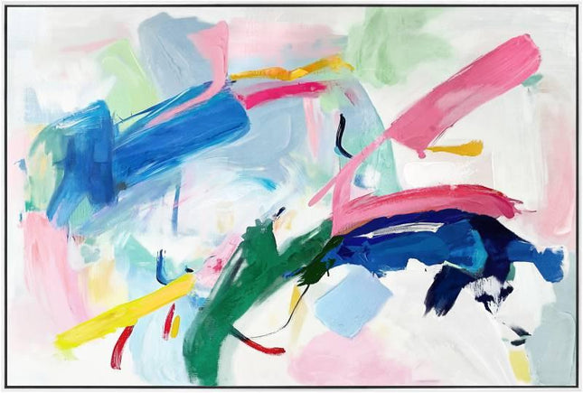 Too Much Fun Framed Artwork 120x80cm.