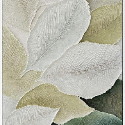 Organic Leaves Framed Artwork 120cm.