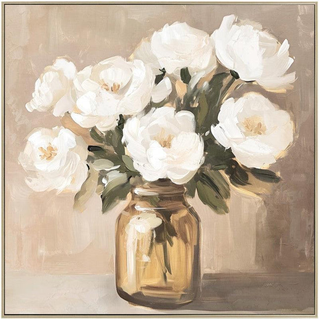 Floral Framed Artwork 80cm.