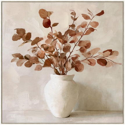 Dried Arrangement In Urn Framed Artwork 80cm.