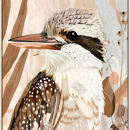 Kookaburra Framed Artwork 120cm.