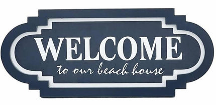 Welcome To Our Beach House Sign 48x20cm.