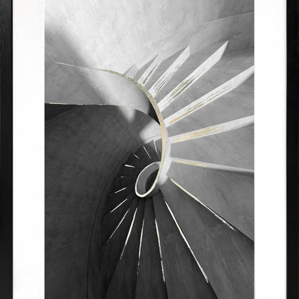 Stairway Artwork Framed W Glass Front 60x80cm.