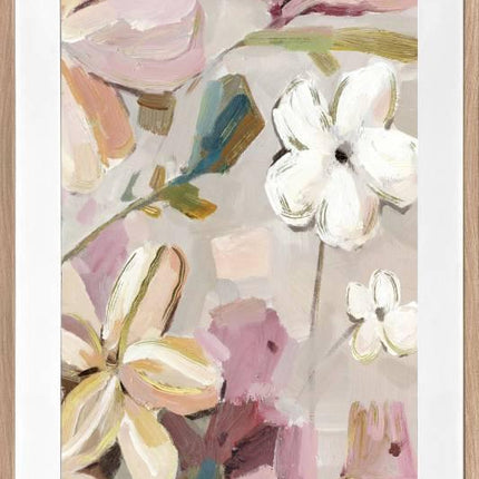 Mimi Floral Artwork Framed W Glass Front 80x120cm.
