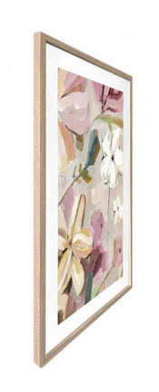 Mimi Floral Artwork Framed W Glass Front 80x120cm.