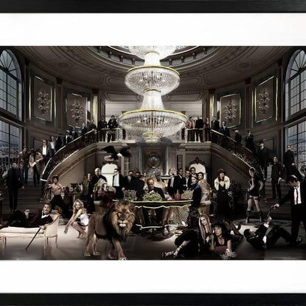 Welcome To The Party Artwork Framed W Glass Front 80x60cm.