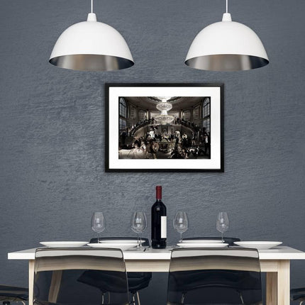 Welcome To The Party Artwork Framed W Glass Front 80x60cm.