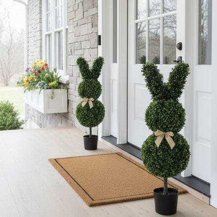 Set 2 Artificial Bunny Shaped Topiary Tree 80cm.