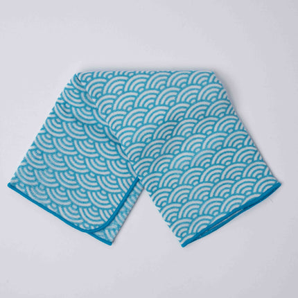 Face Towel Waves Blue.