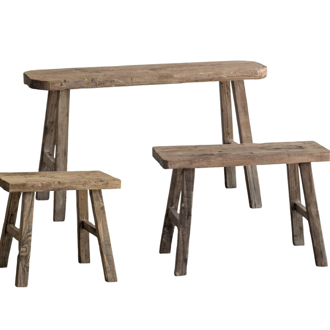 Set 3 Vintage Outdoor Kusina Bench 45cm.