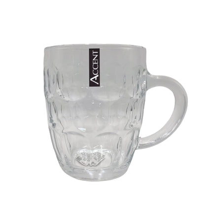 bulk 24 Glass Dimple Beer Mug 560ml 12cm.