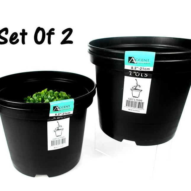 bulk 24 Medium Plastic Garden Planter Pots 4L 21cm.