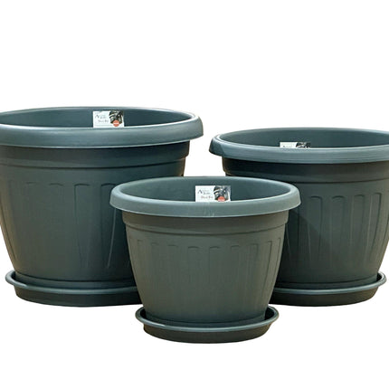 bulk 15 Garden Plastic Pot & Saucer Small Size 28x22cm.