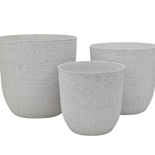 bulk 8 Sandstone Look Thick Plastic Planter Small Size 24x25cm.